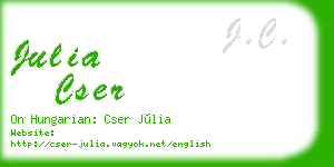 julia cser business card